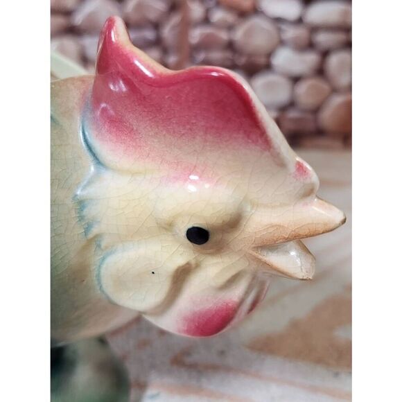 1950's Royal Copley Rooster Planter Vase - Picture 7 of 11